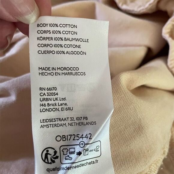 Anthropologie Paperbag Crop‎ Pant in Sand Size LP Elastic Waist Casual Pockets - Picture 10 of 10